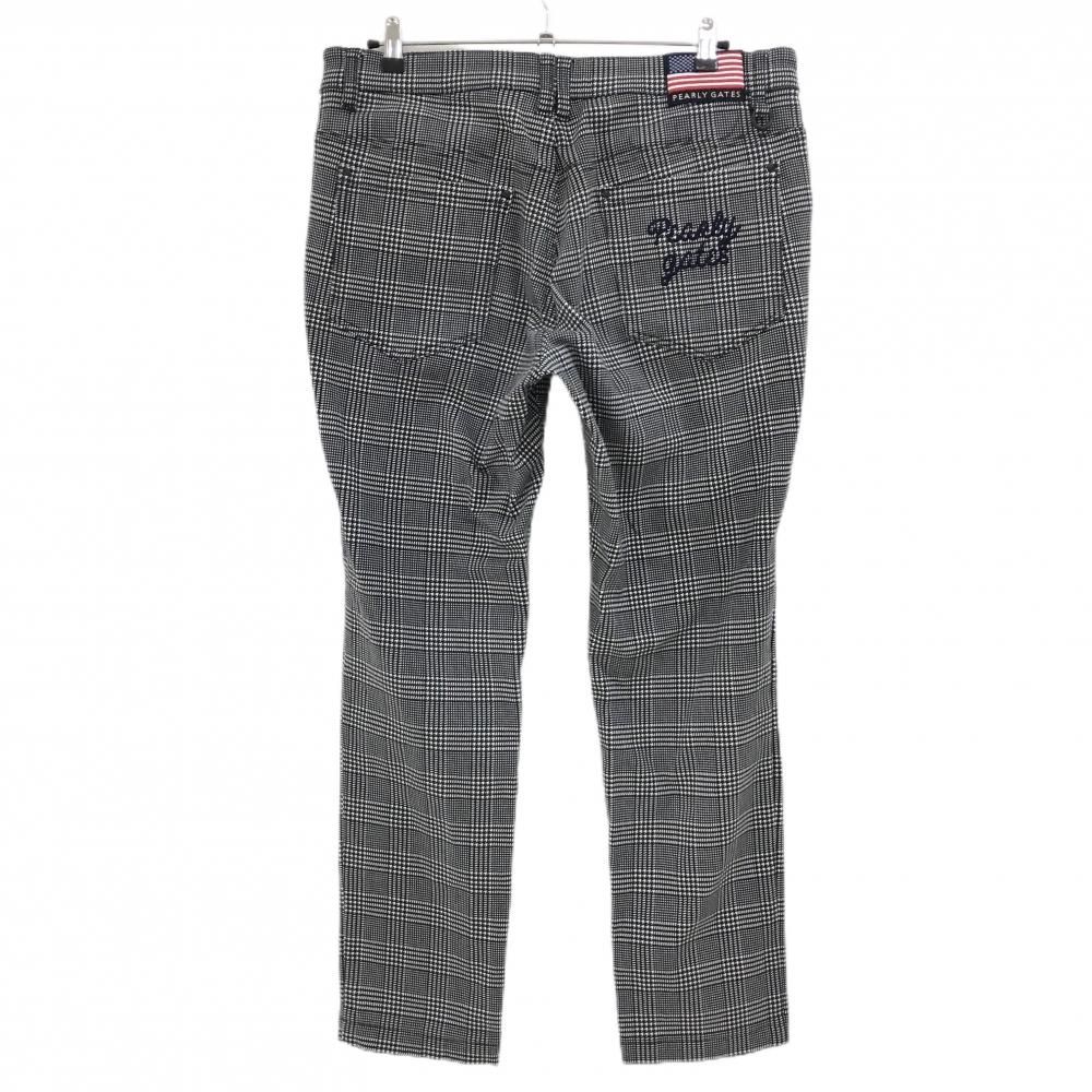 美品】パーリーゲイツ パンツ 白×黒 グレンチェック 裏起毛 メンズ 6