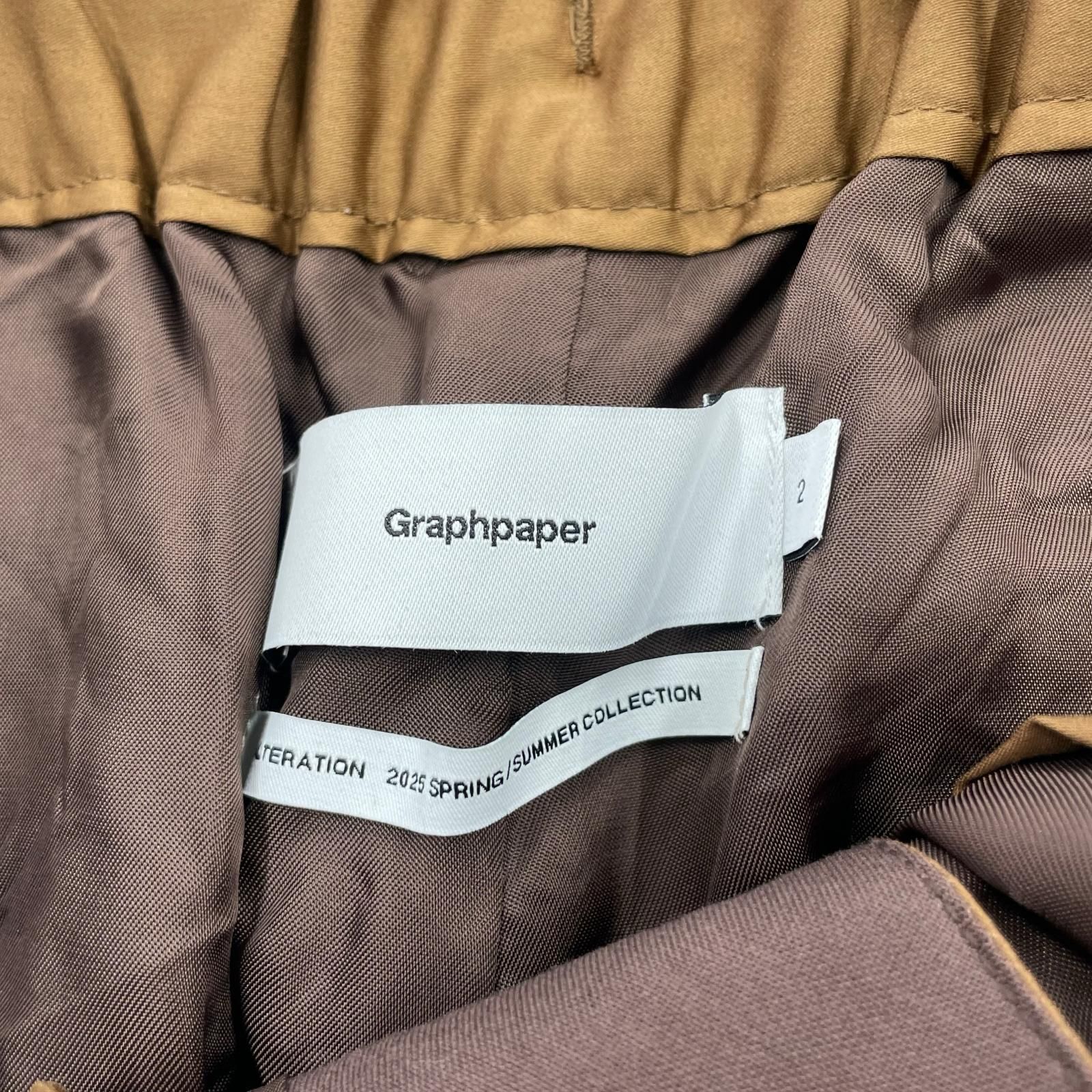 graphpaper SiliconPoplin Easy Pants ﾌ ﾞﾗｳﾝ 2 GM251-40148 - メルカリ