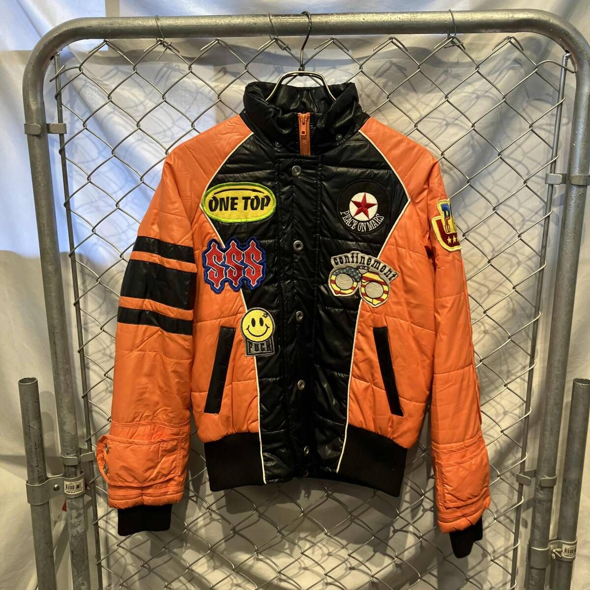 PEACE ON MARS JACKET BLACK／ORANGE sizeS ジャケット ピース・オン 