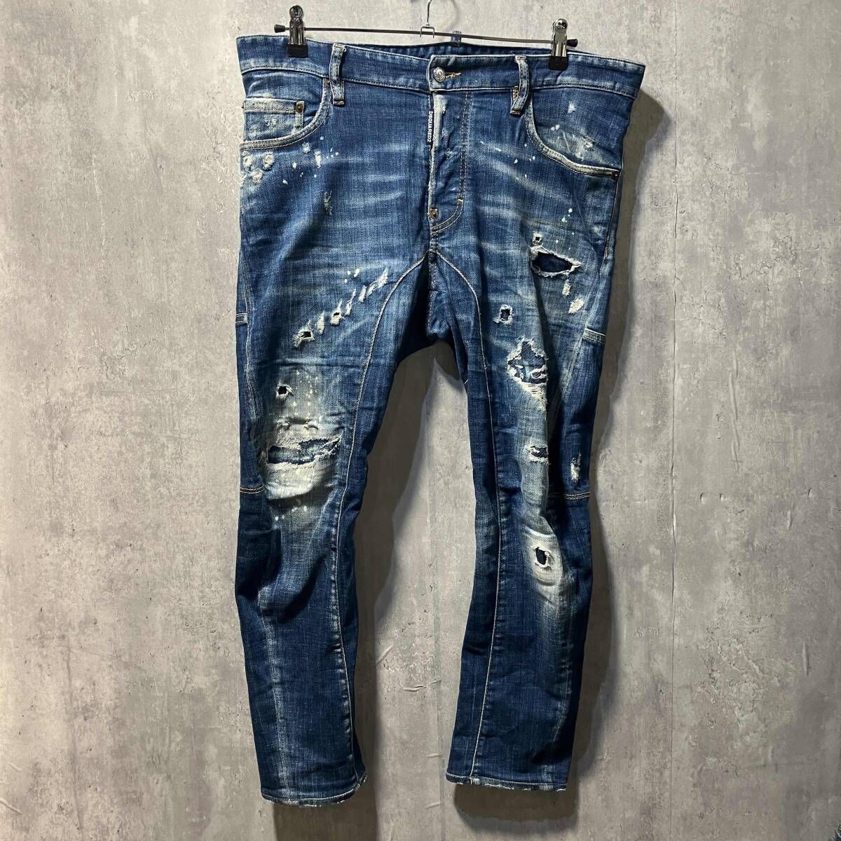 DSQUARED2 【超レア 定価12.3万】DSQUARED2 TIDY BIKER ブルー 48 Tidy 