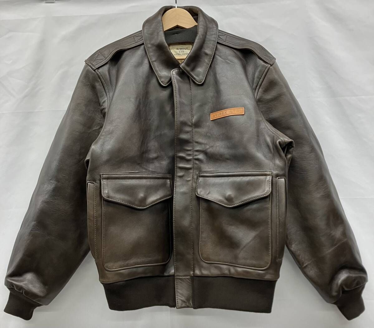 AVIREX アヴィレックス 783-3250084 A-2 GLENN MILLER グランミラー フライトジャケット アウター レザー 羊革 ブラウン サイズ40