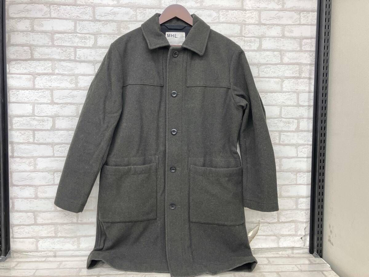 MHL. 596-6210508 エムエイチエル メンズ Mサイズ カーキ ステンカラー 