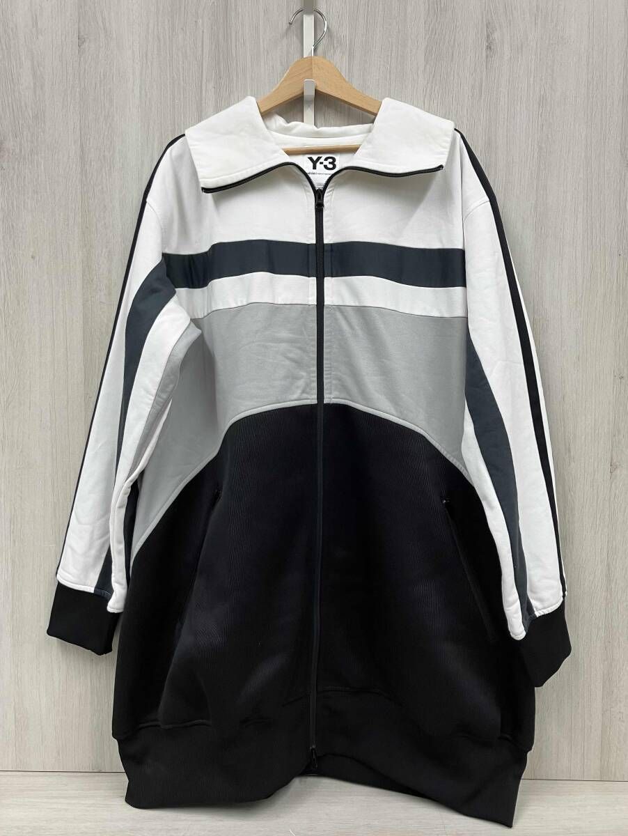 Y-3 / OVERSIZED VARSITY TRACK TOP/S/コットン/WHT/FJ0330 Y-3 Oversized Varsity Track top サイズS ホワイト/グレー/ブラック