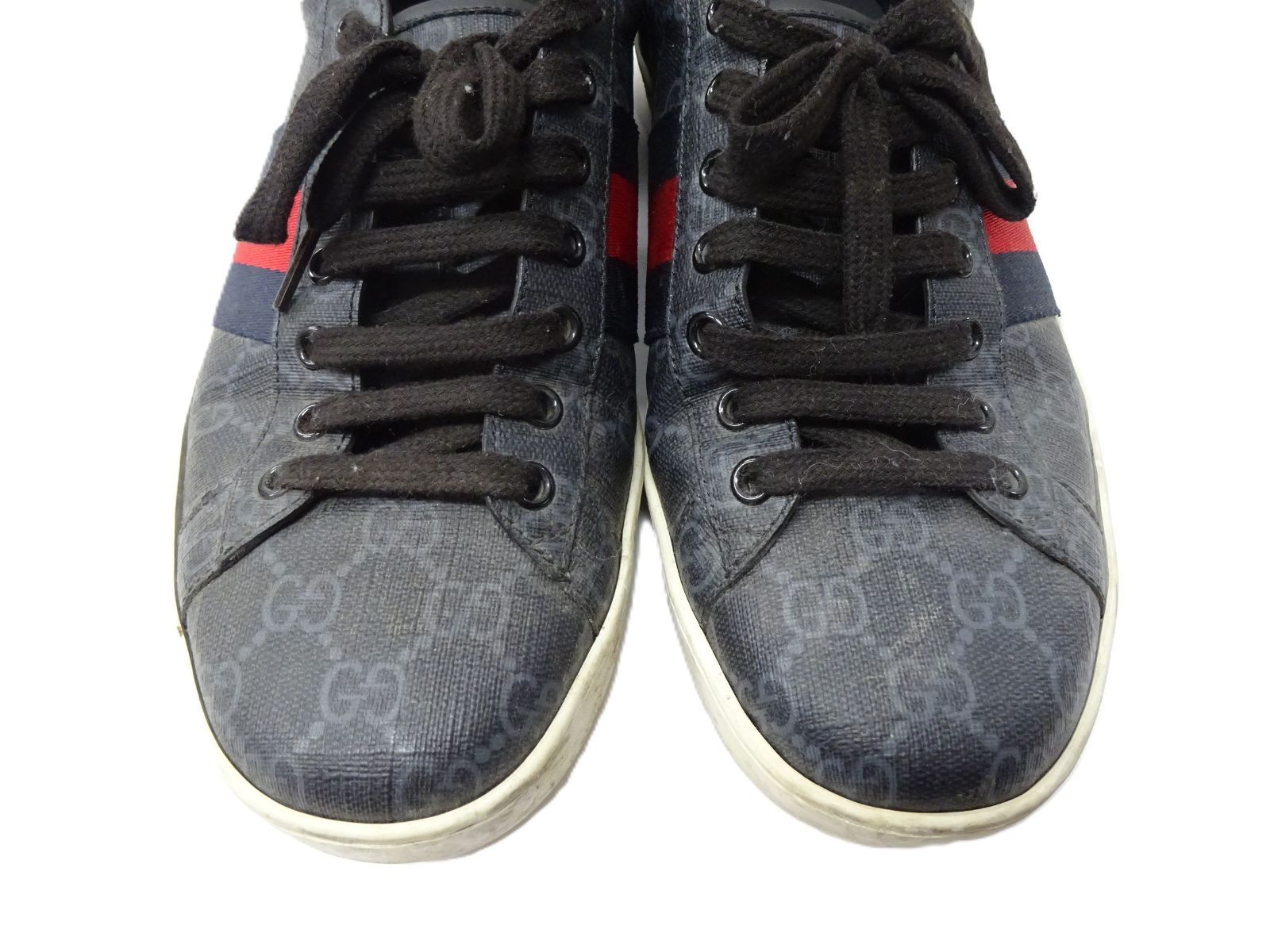 GUCCI グッチ GGスプリーム スニーカーシェリー ACE 8 1/2 ブラック