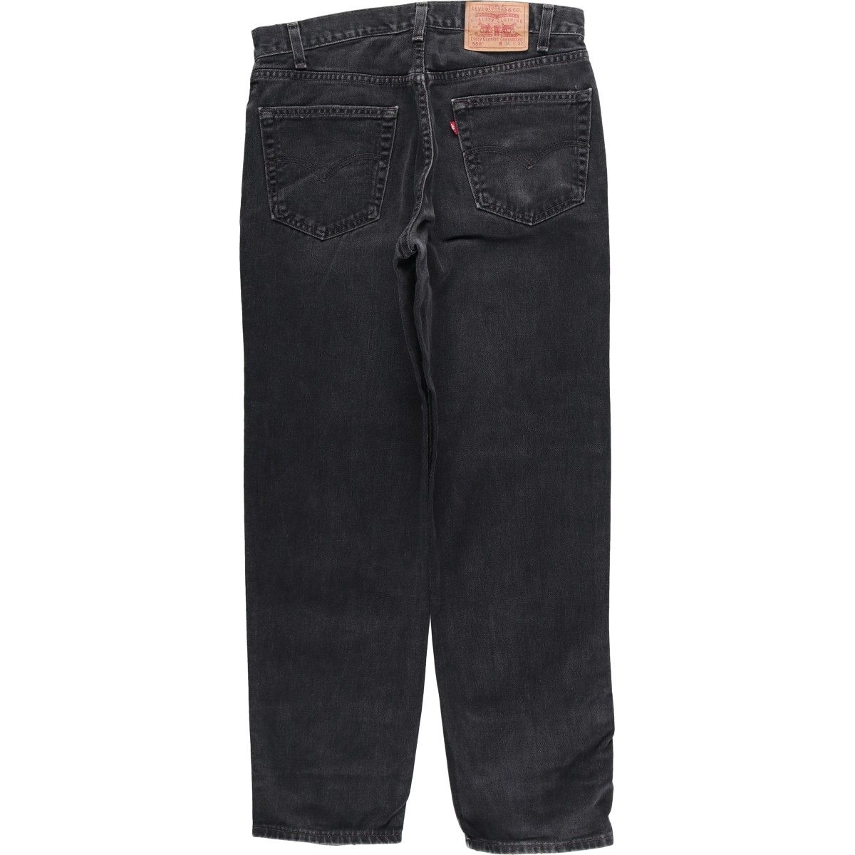 古着 00年代 リーバイス Levi s 550 0260 RELAXED FIT ブラックデニム テーパードデニムパンツ メンズw 35相当 evb 030895