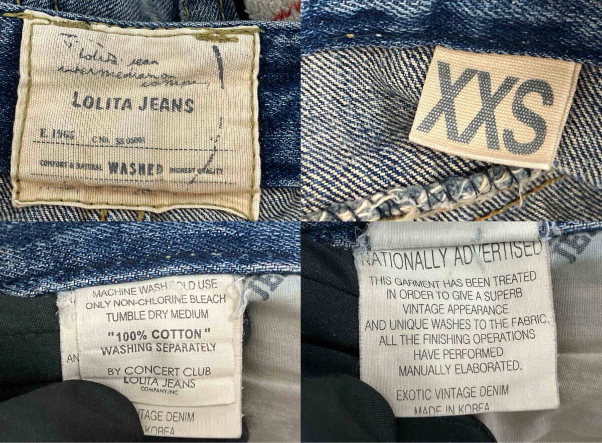 LOLITA JEANS/ジーンズ/デニム/奈良美智モデル/ダメージ加工/XXS LOLITA JEANS/ジーンズ/デニム/奈良美智モデル/ダメージ加工/XXS