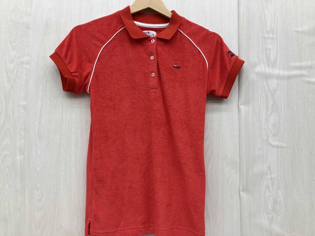 JACK BUNNY ジャックバニー 半袖ポロシャツ レッド系 ゴルフウェア