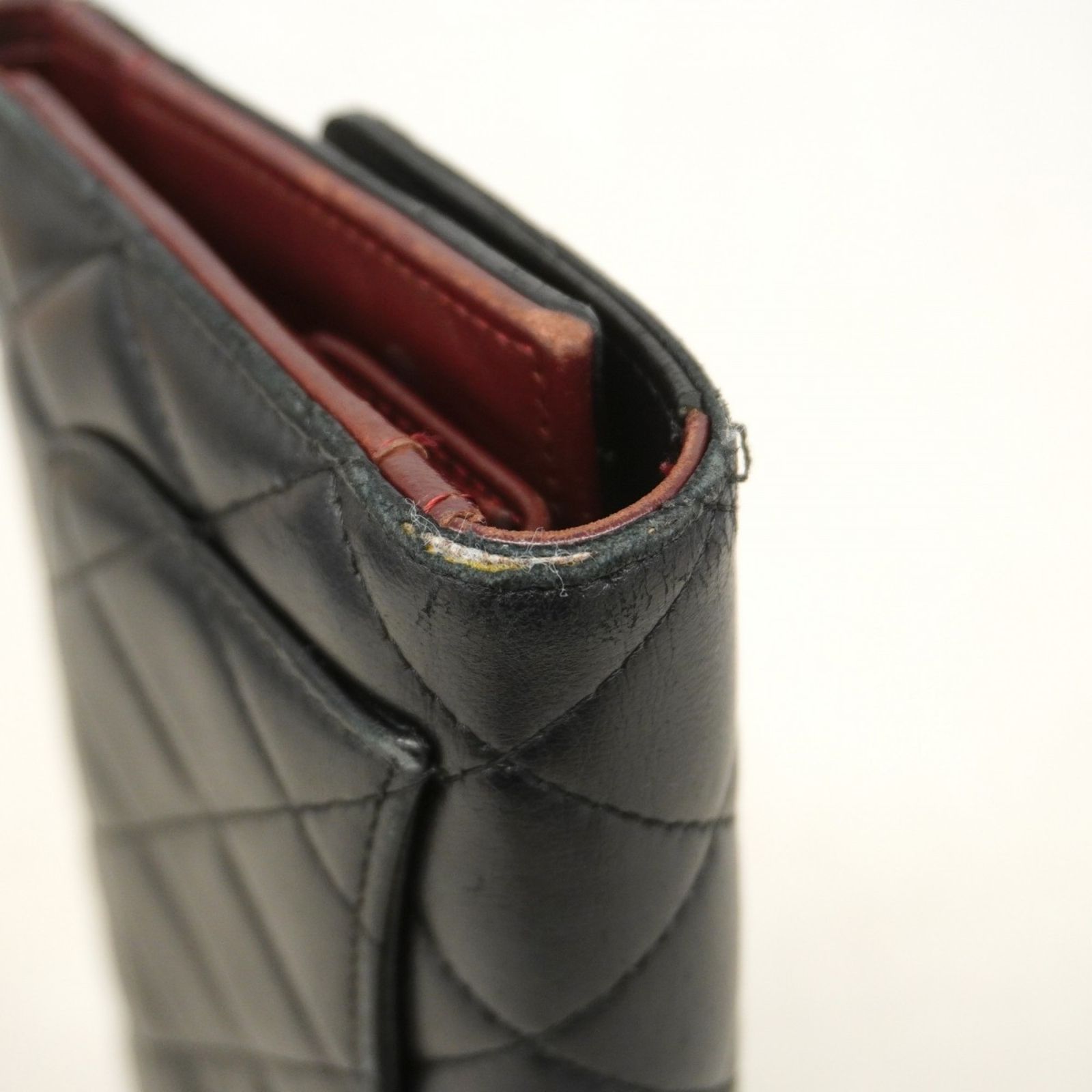 シャネル(Chanel) シャネル 三つ折り長財布 マトラッセ ラムスキン