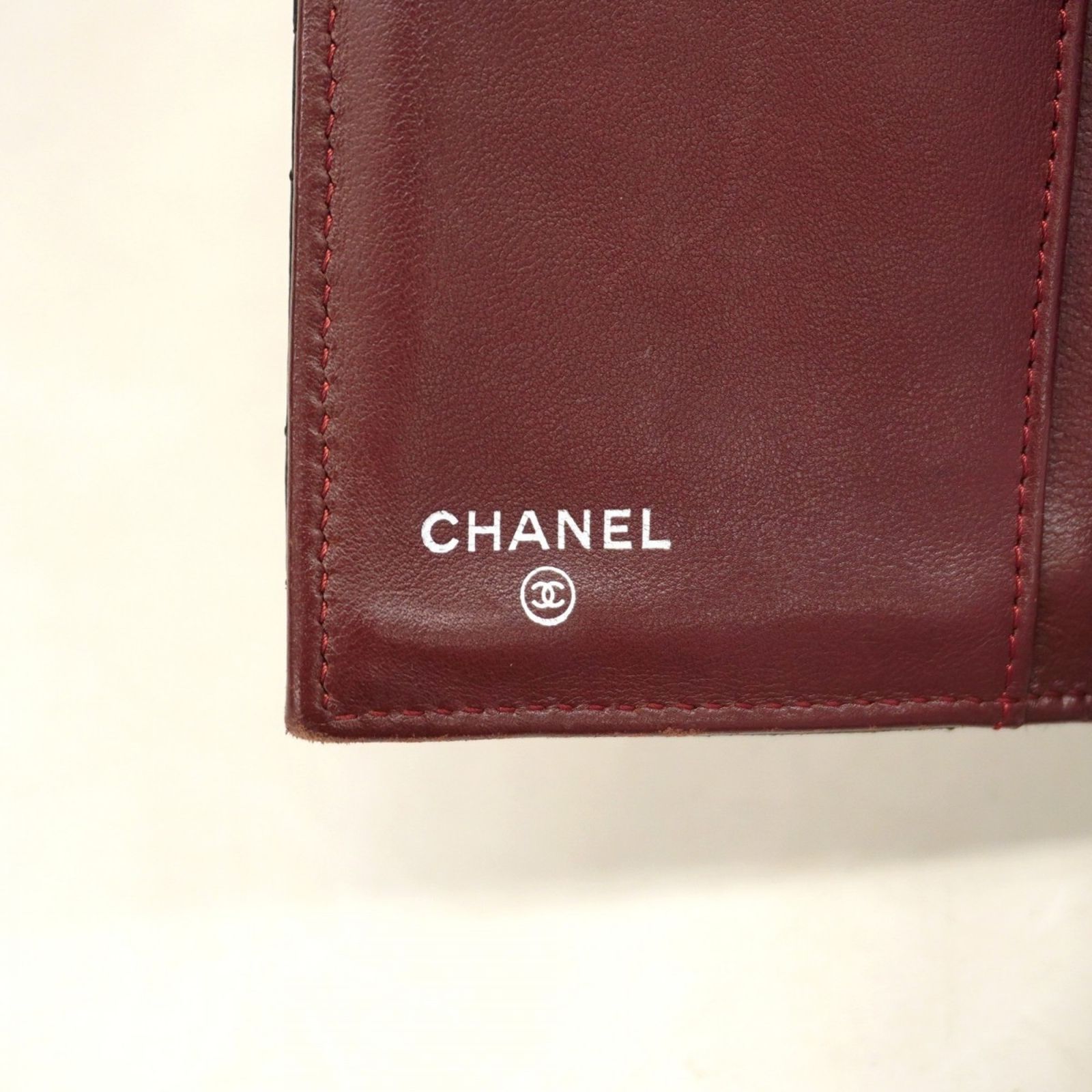 美品 CHANEL シャネル マトラッセ ラムスキン 三つ折り 長財布 シャネル(Chanel) シャネル 三つ折り長財布 マトラッセ ラムスキン