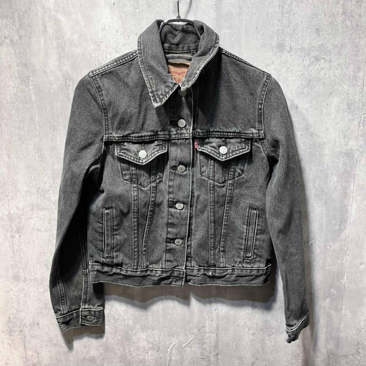 LEVI'S／denim jacket 先染めブラックデニムジャケット 3rd サイズXS