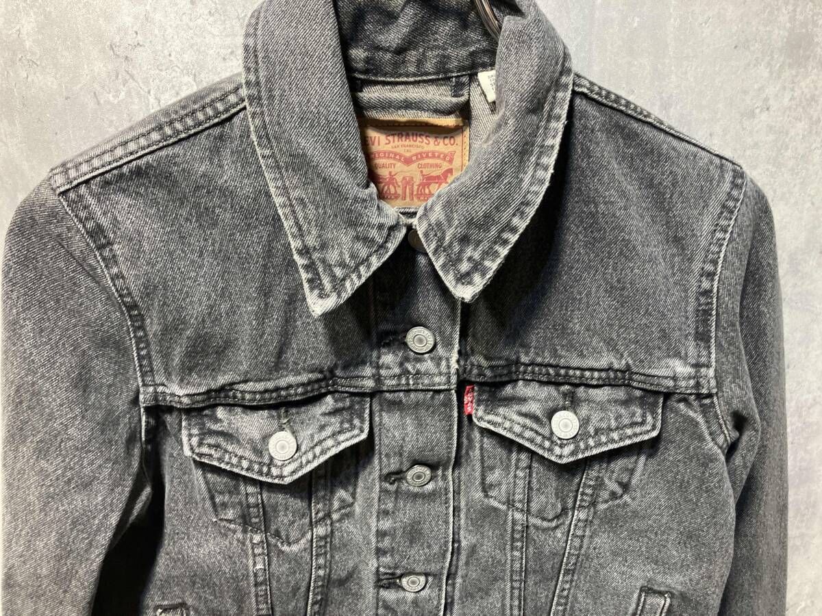 LEVI'S／denim jacket 先染めブラックデニムジャケット 3rd サイズXS