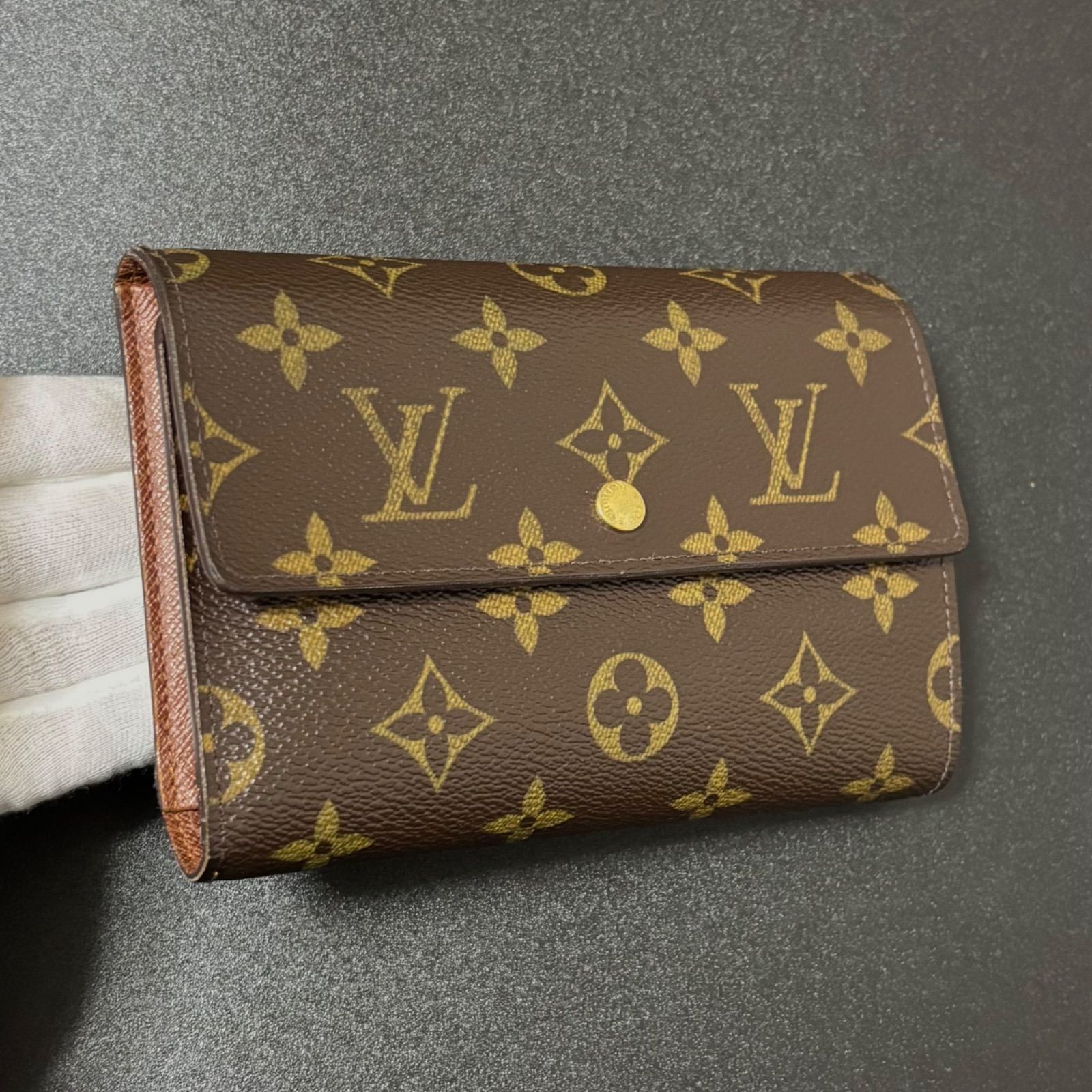 s45 ポルト トレゾール エテュイ パピエ モノグラム 3つ 三つ 折り