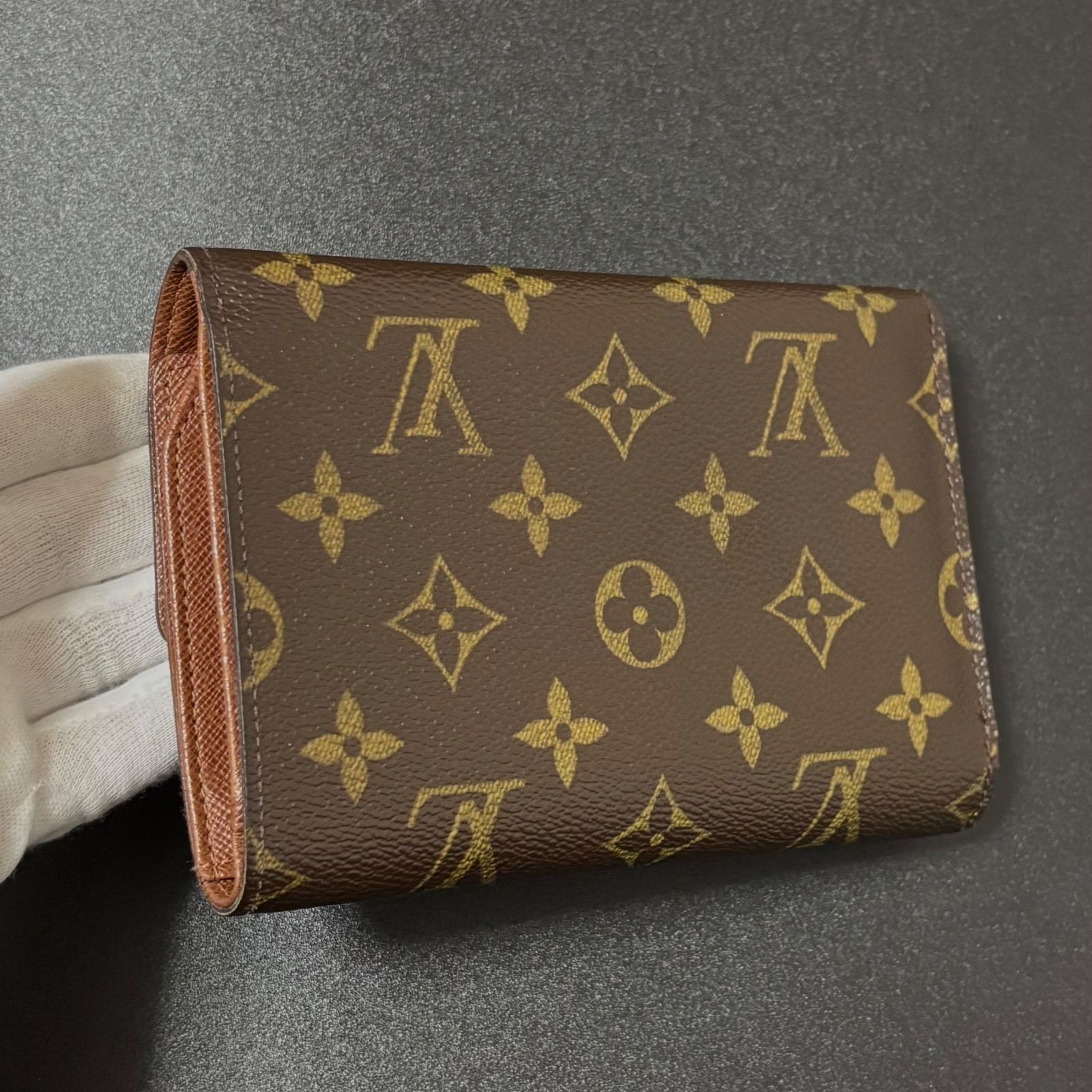 s45 ポルト トレゾール エテュイ パピエ モノグラム 3つ 三つ 折り