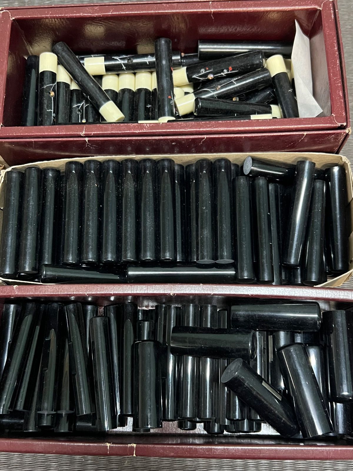 ︎ 印材 まとめ 人工素材 黒水牛 認印 印鑑材料 ハンコ 約300本