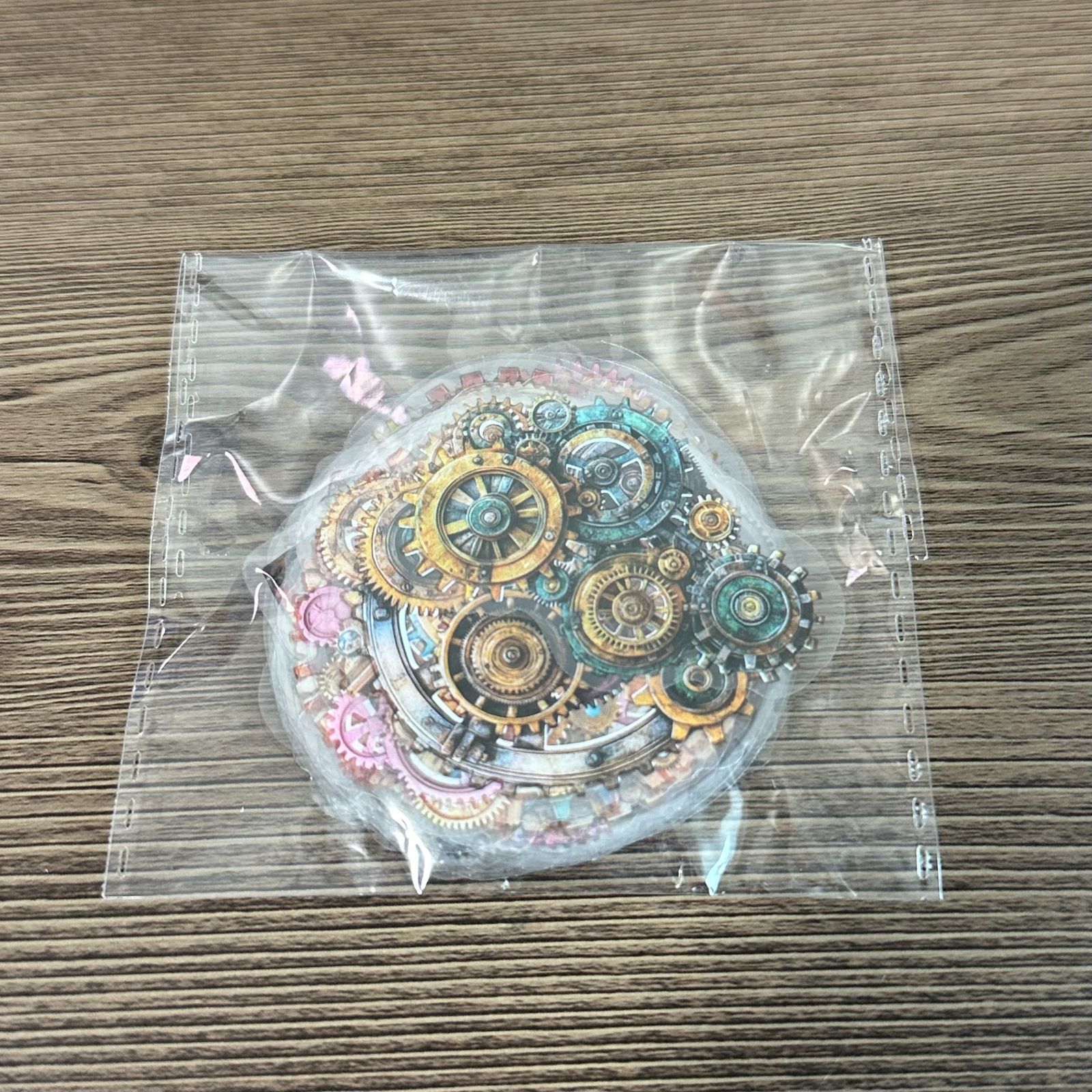 351】コラージュ素材 シール ステッカー 歯車 ギア スチームパンク