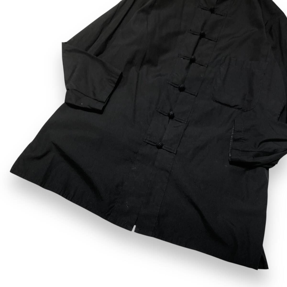 25ss YOHJI YAMAMOTO POUR HOMME CHAIN STITCH MANDARIN COLLAR BLOUSE