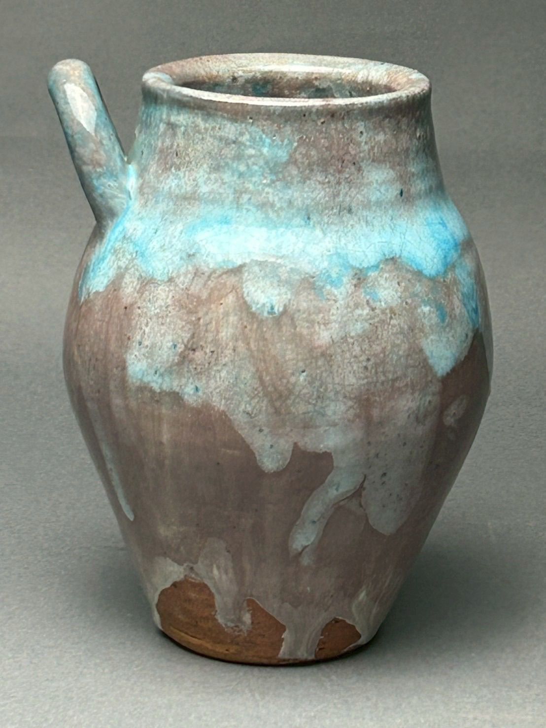 幽玄】宇野三吾造 信楽焼 共箱 彩釉 壺 有耳 陶器 - メルカリ