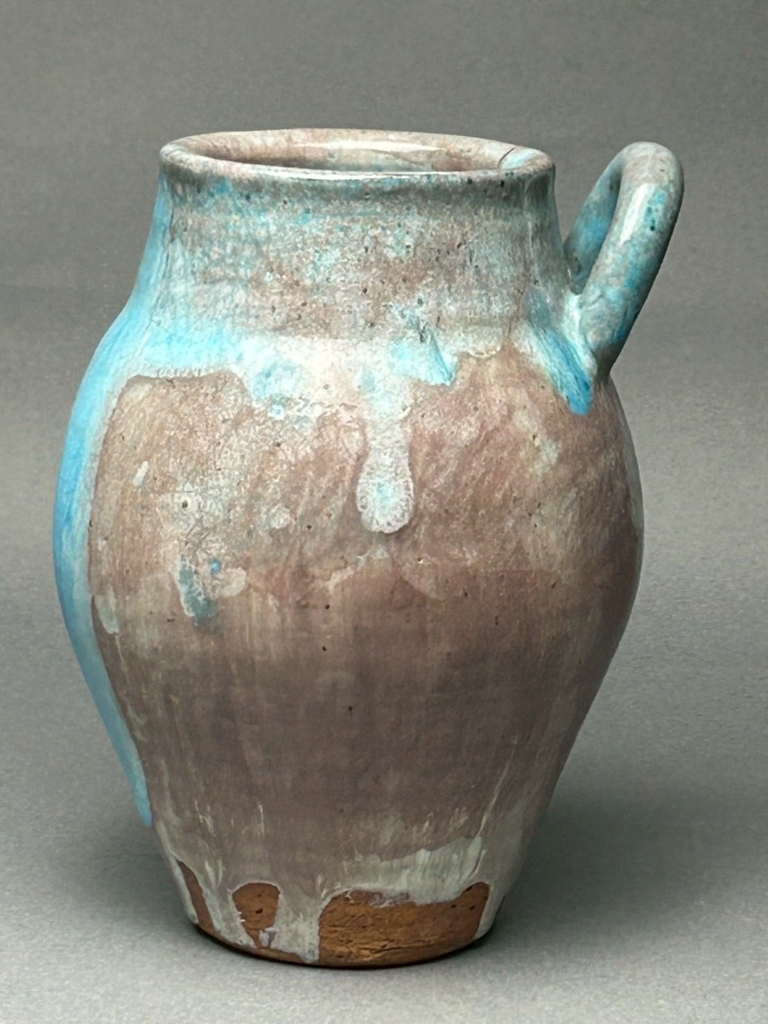 幽玄 宇野三吾造 信楽焼 共箱 彩釉 壺 有耳 陶器