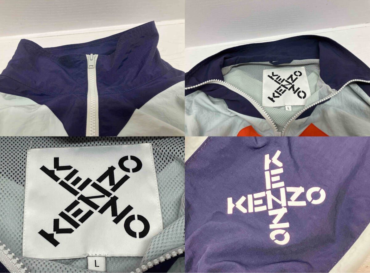 KENZO / Pale Grey Sport Jacket/M/ナイロン/IVO/FB55BL5109CO KENZO ケンゾー Sport Jacket Pale Grey ナイロンジャケット 中綿