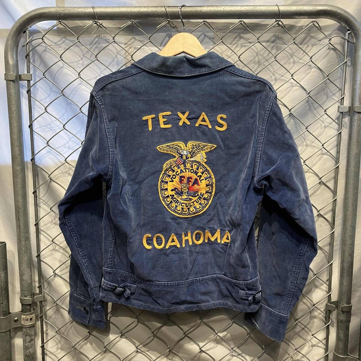 60s official F.F.A TEXASコーデュロイジャケット ブルー アメリカ国立