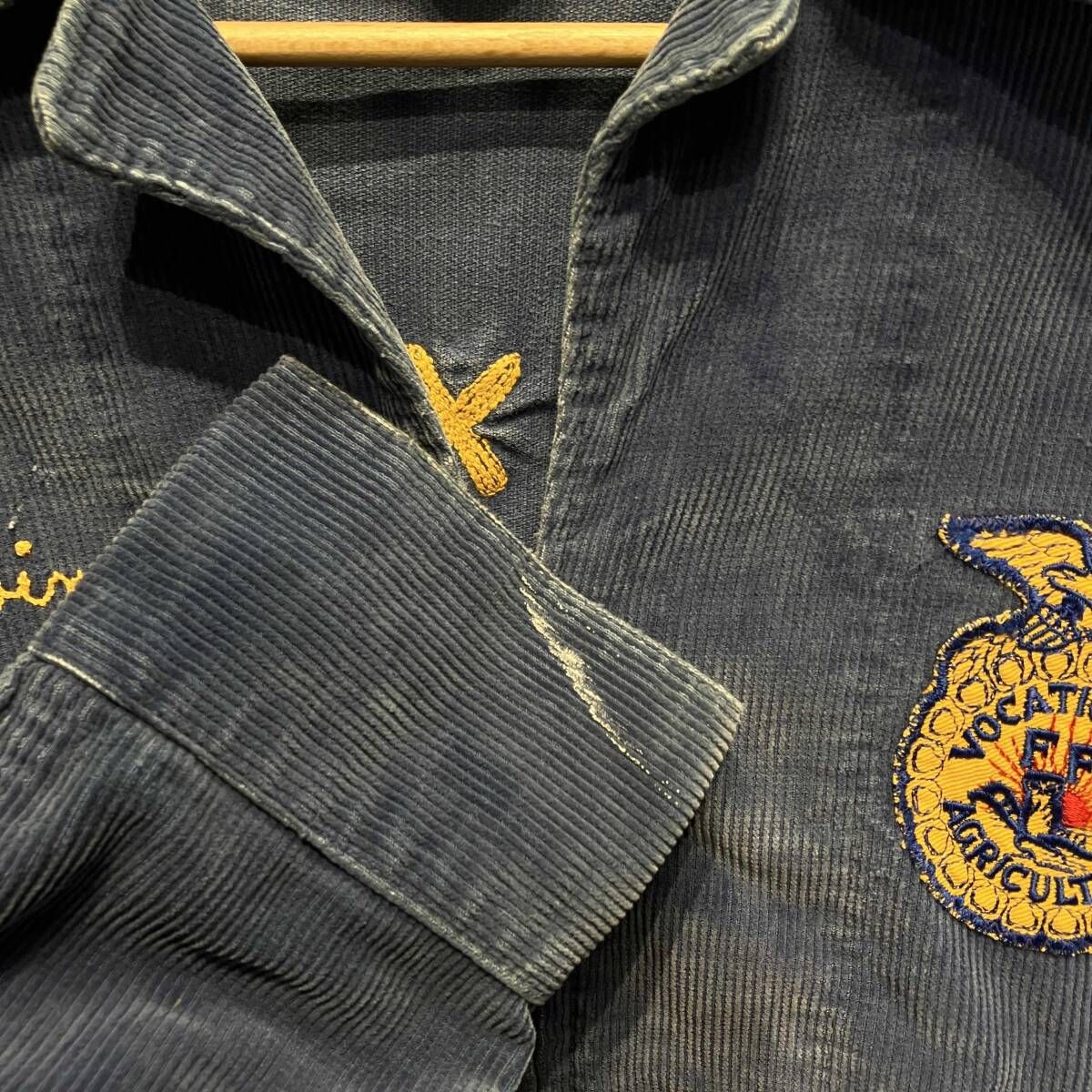 60s official F.F.A TEXASコーデュロイジャケット ブルー アメリカ国立