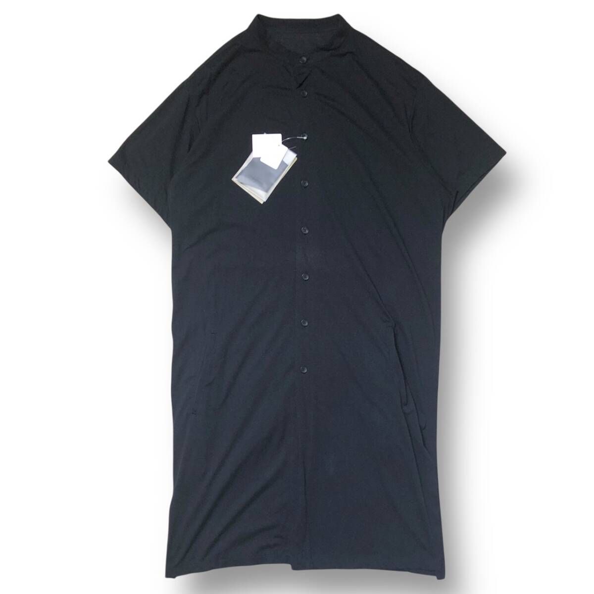 25 ss YOHJI POUR HOMME HP-V 17-607 Ny PT JERSEY D PRINTED VEST 半袖シャツ ブラック サイズ2 ヨウジヤマモトプールオム