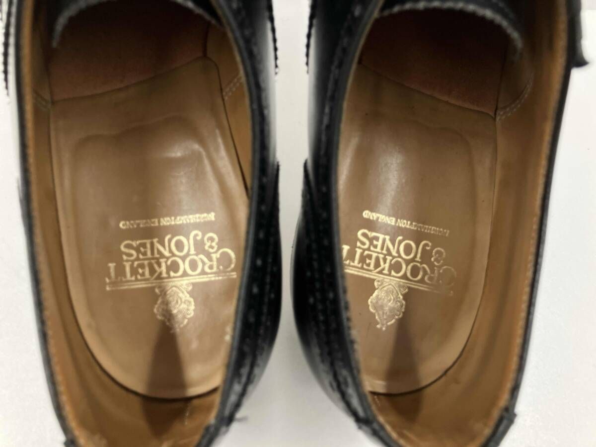  JONES クロケット ジョーンズ フィンズベリー ドレスシューズ ウィングチップ シューツリーあり サイズ8 ブラック 通年 ドレス ビジネスシューズ ブーツ 革靴