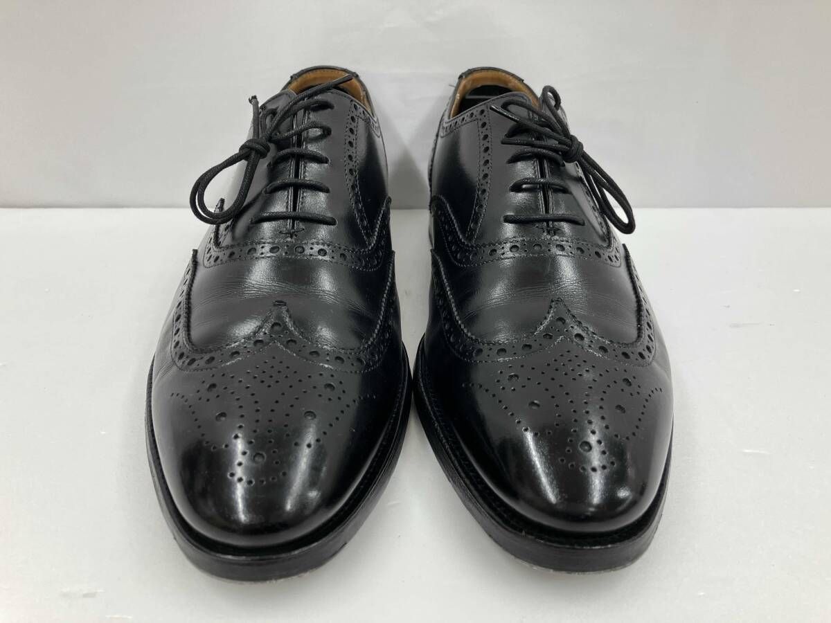 JONES クロケット ジョーンズ フィンズベリー ドレスシューズ ウィングチップ シューツリーあり サイズ8 ブラック 通年