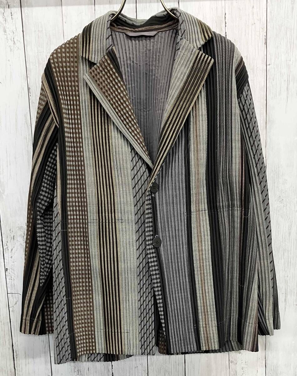 ISSEY MIYAKE HOMME PLISSE テーラードジャケット イッセイミヤケ