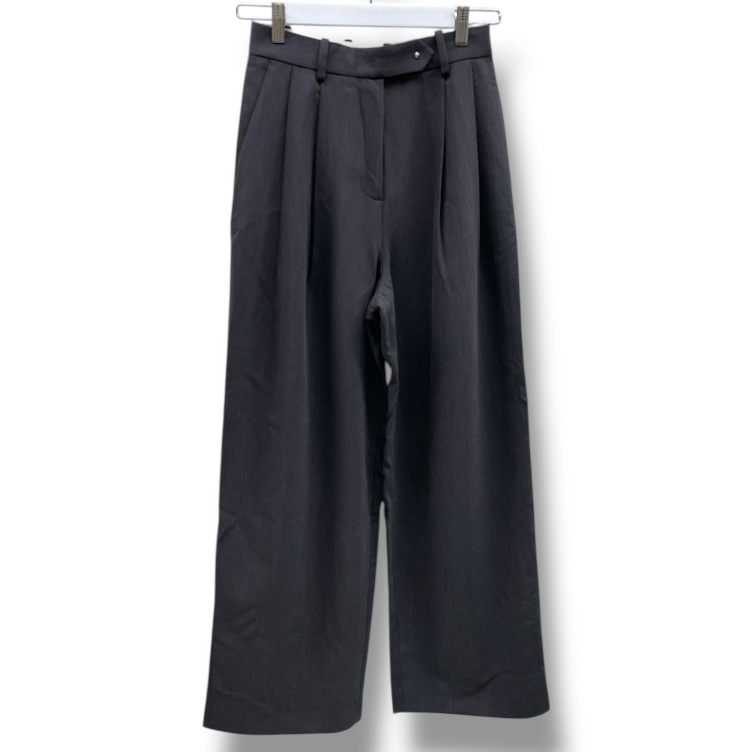 ELLIE エリー タックアジャストパンツ ワイドパンツ カジュアル EP 25004 灰色 ダークグレー Sサイズ レディース 通年 ゴーゴー古着 18 No 1326