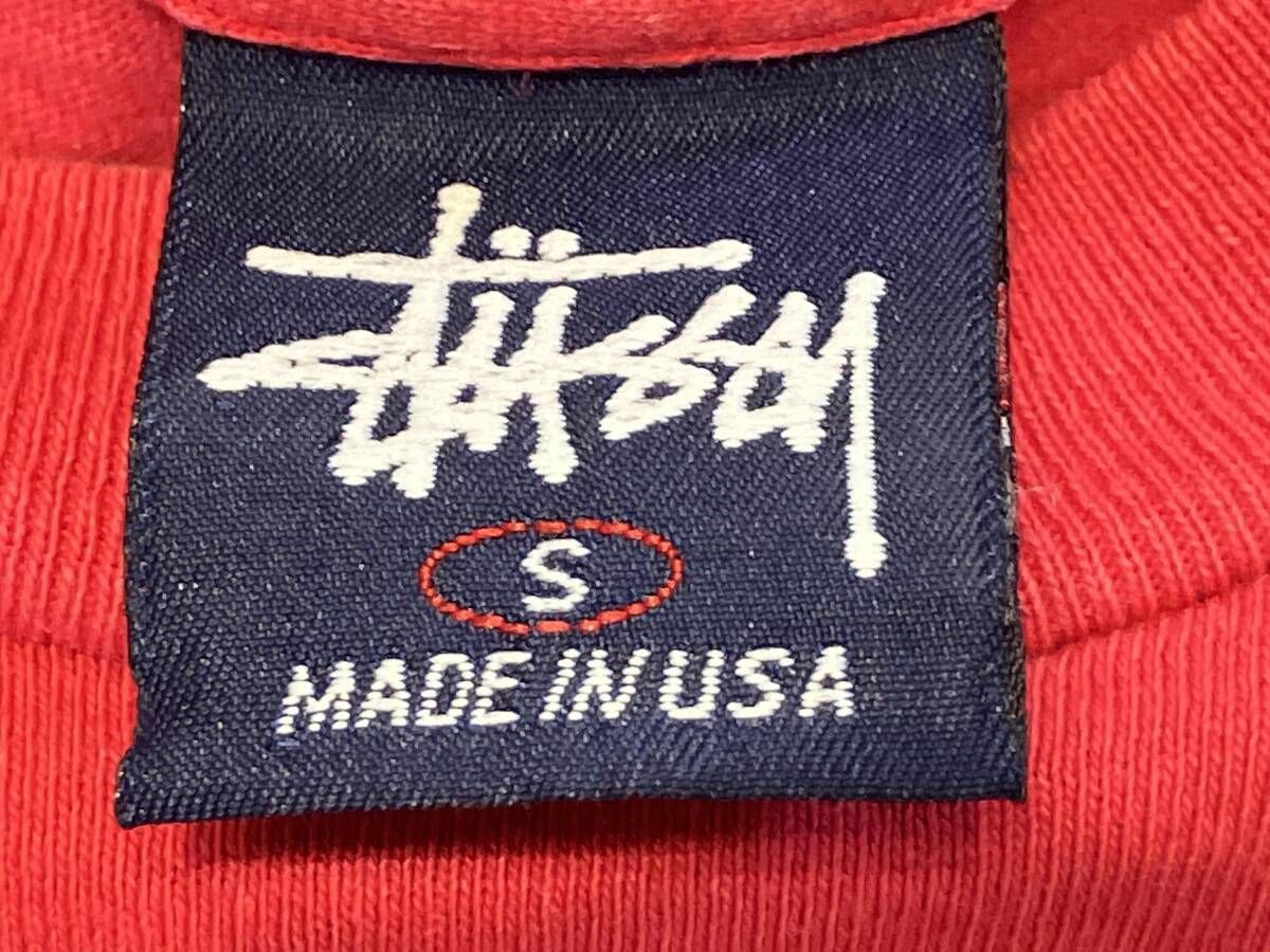 90s USA製 紺タグ STUSSY ステューシー ロゴtee レッド サイズS - メルカリ