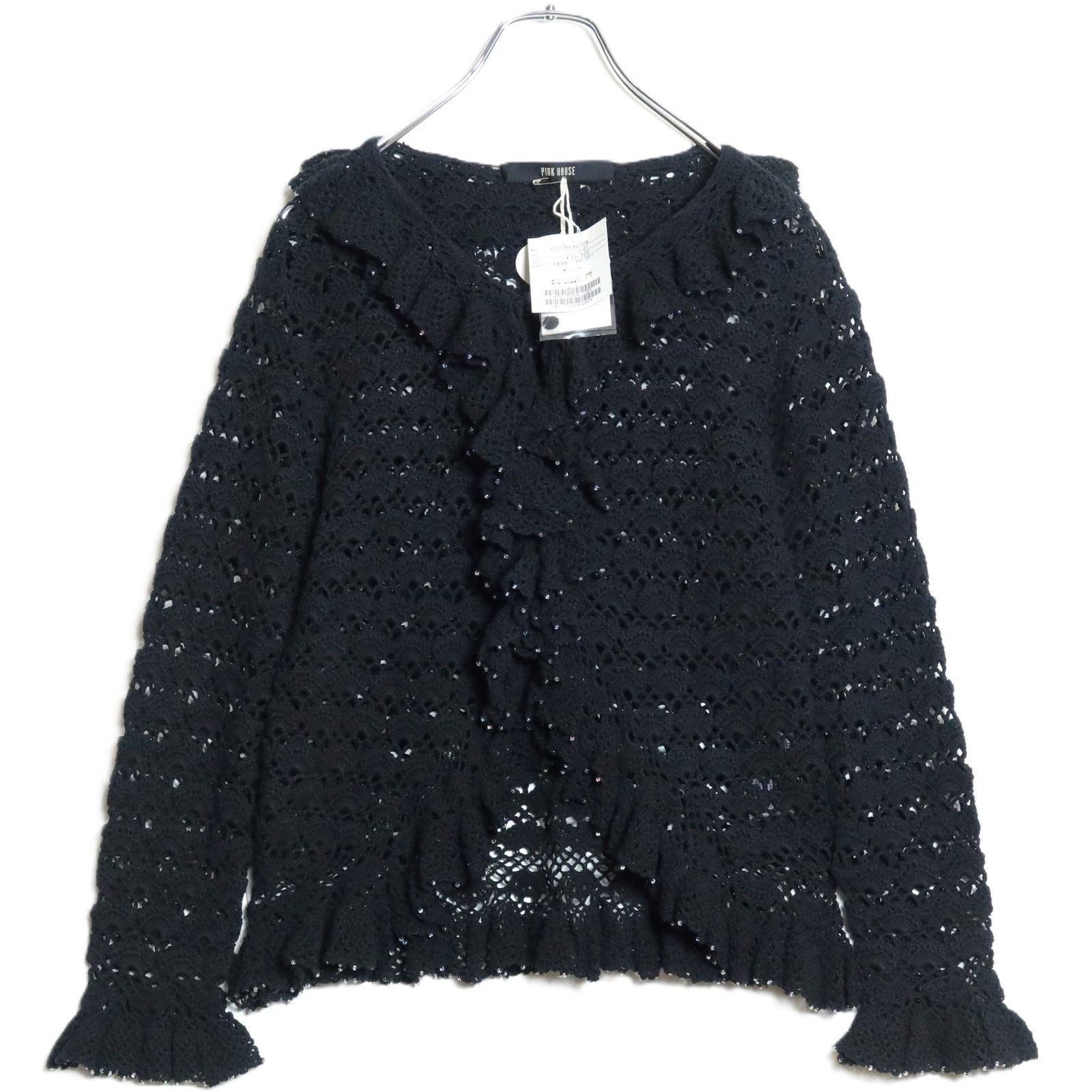 美品・紙タグ有】ピンクハウス☆フリル&ビーズ♪長袖ニット