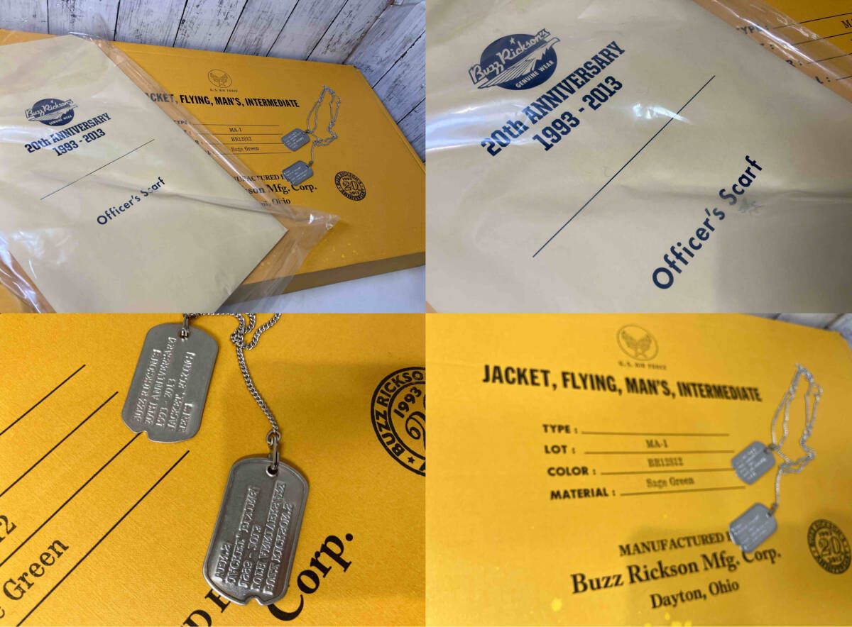 BUZZ RICKSON’S バズリクソンズ 20周年記念 TYPE MA-1 SLENDER フライトジャケット BR 12812 Sサイズ グリーン 青リブ 付 モデル