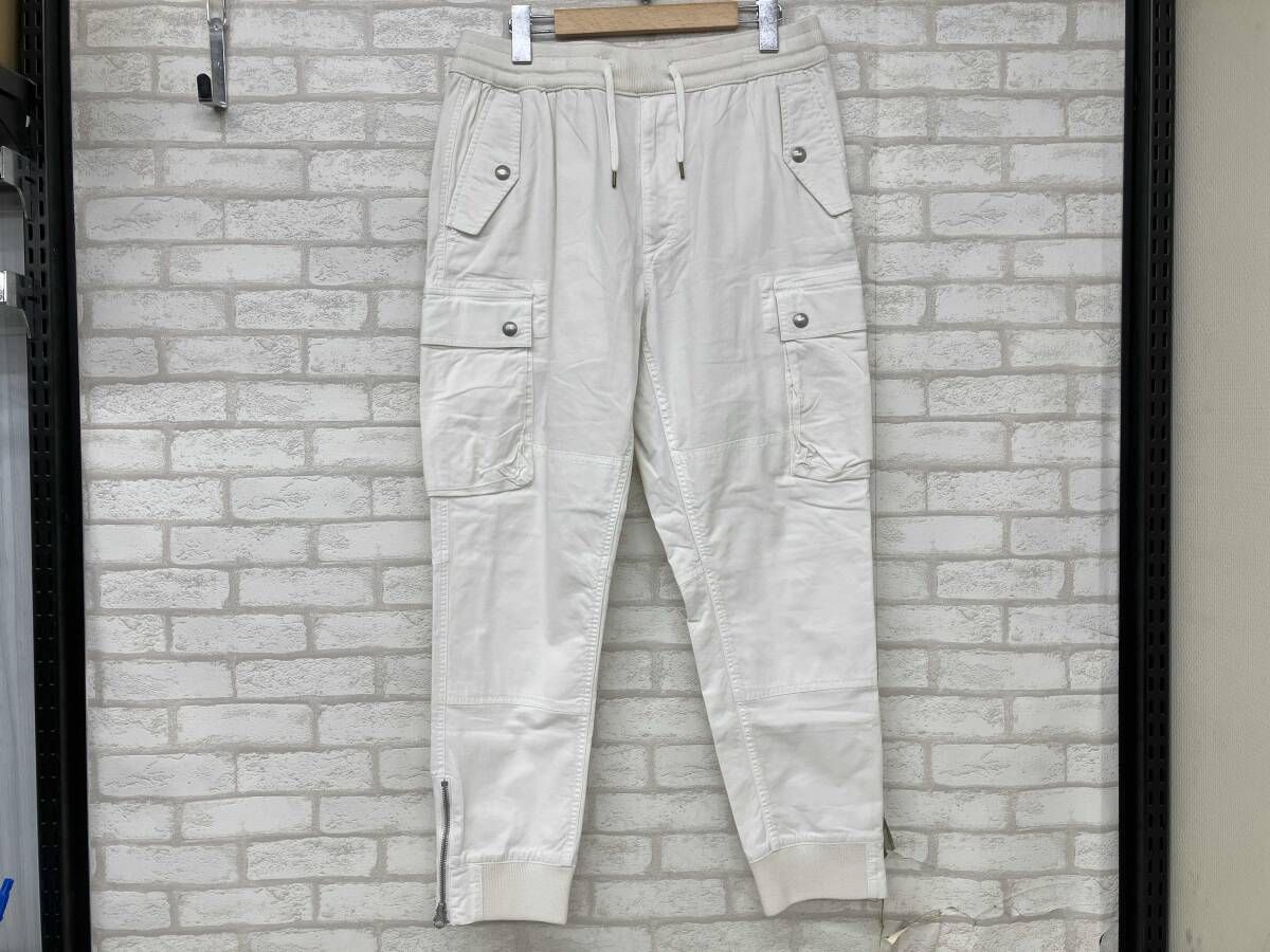 POLO RALPH LAUREN UTILITY ラルフローレン カーゴパンツ クラシックフィット 裾リブジッフ ホワイト メンズ M