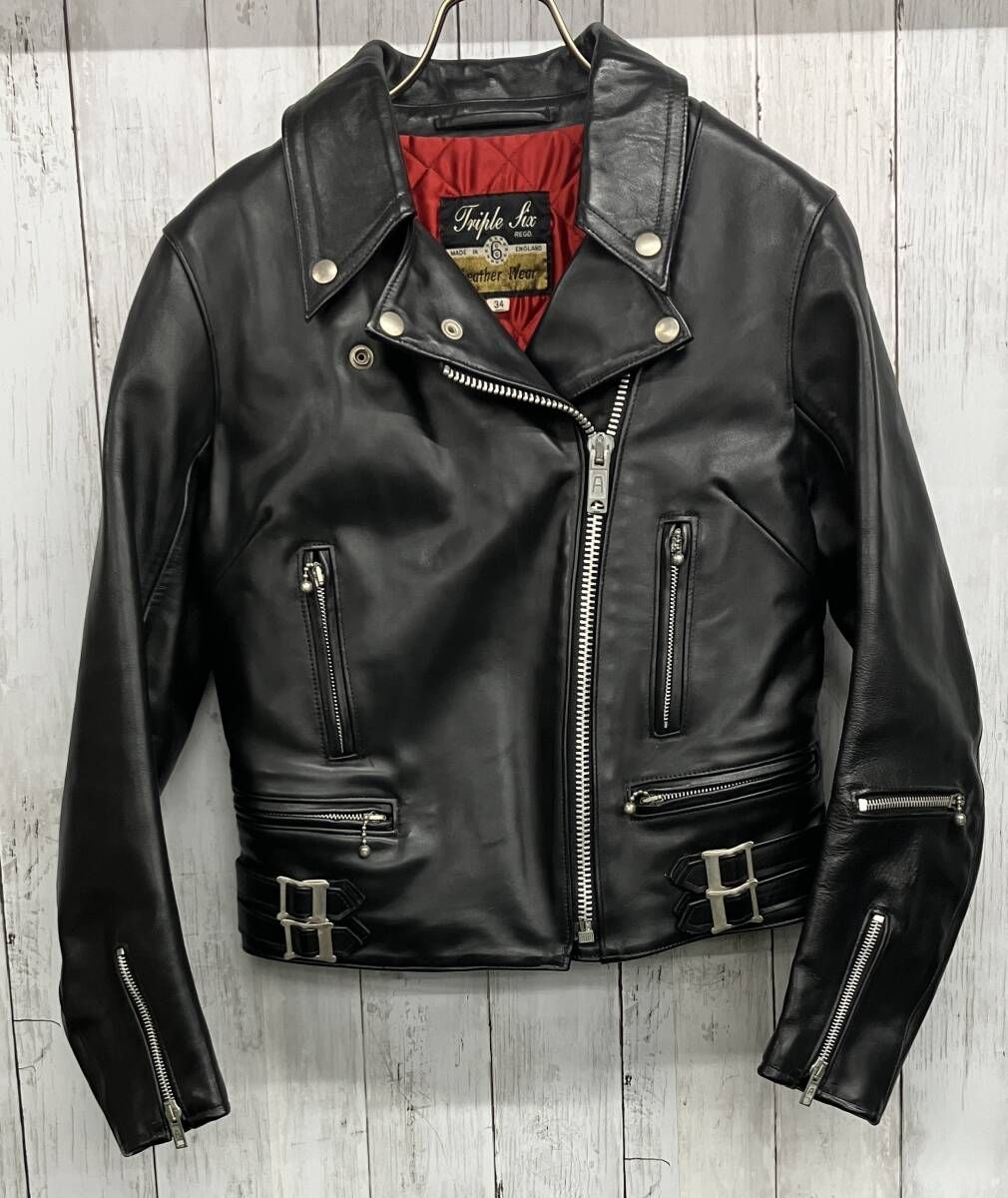 666 leather wear ダブルライダースジャケット トリプルシックス