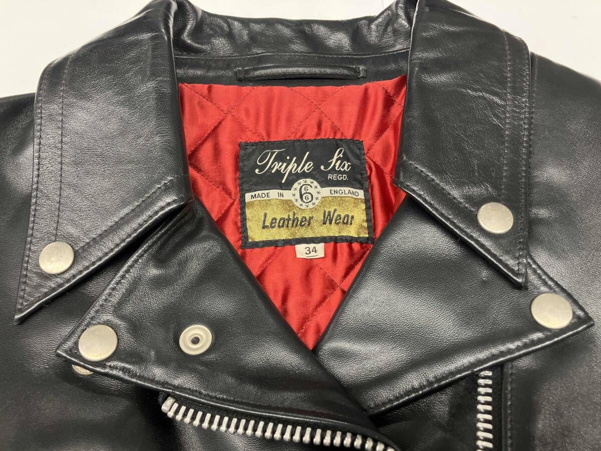 666 leather wear ダブルライダースジャケット トリプルシックス