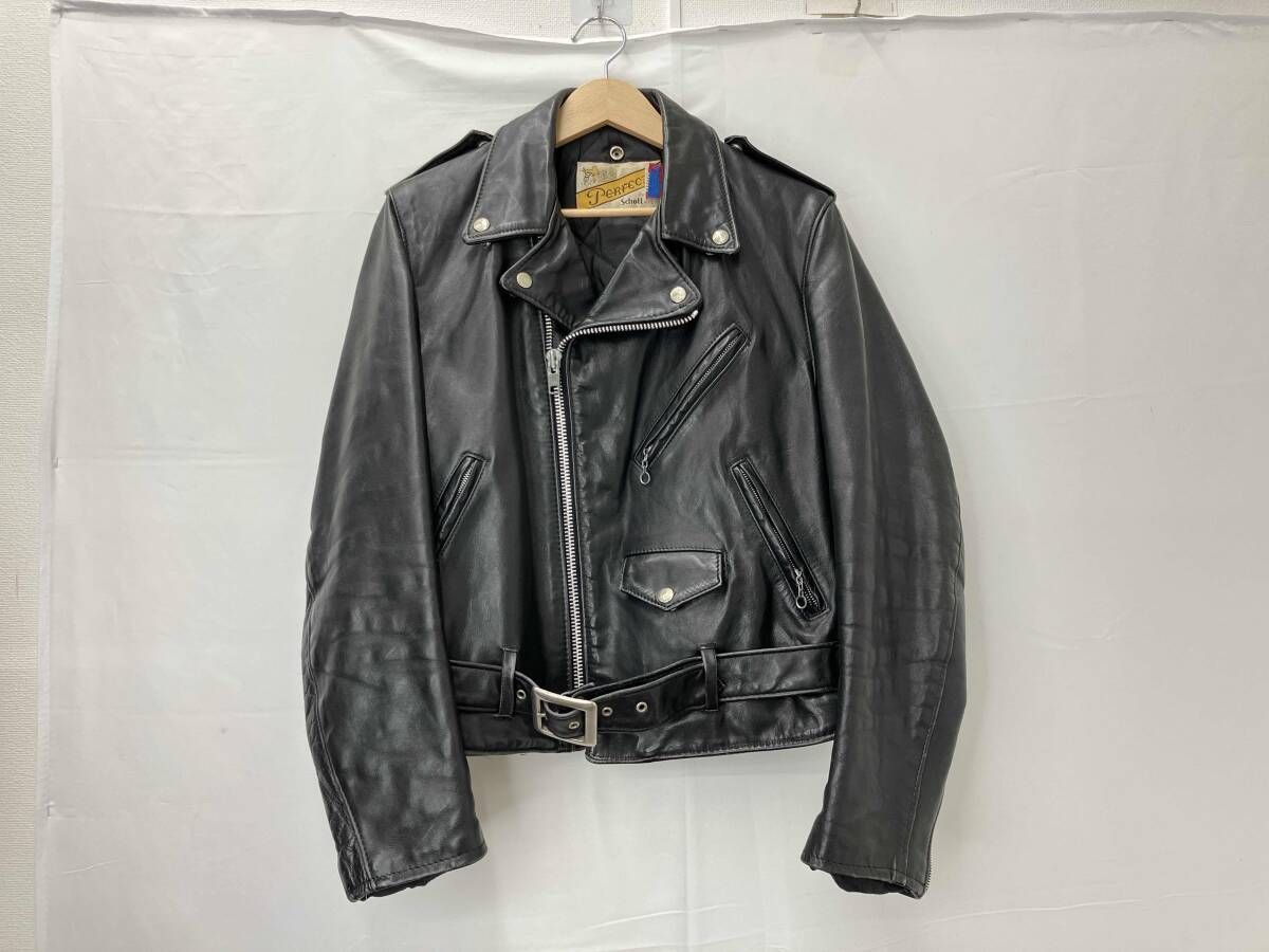 schott ショット サイズ38 ダブルライダース 黒レザージャケット Schott ショット PERFECT ダブルライダース ライダースジャケット