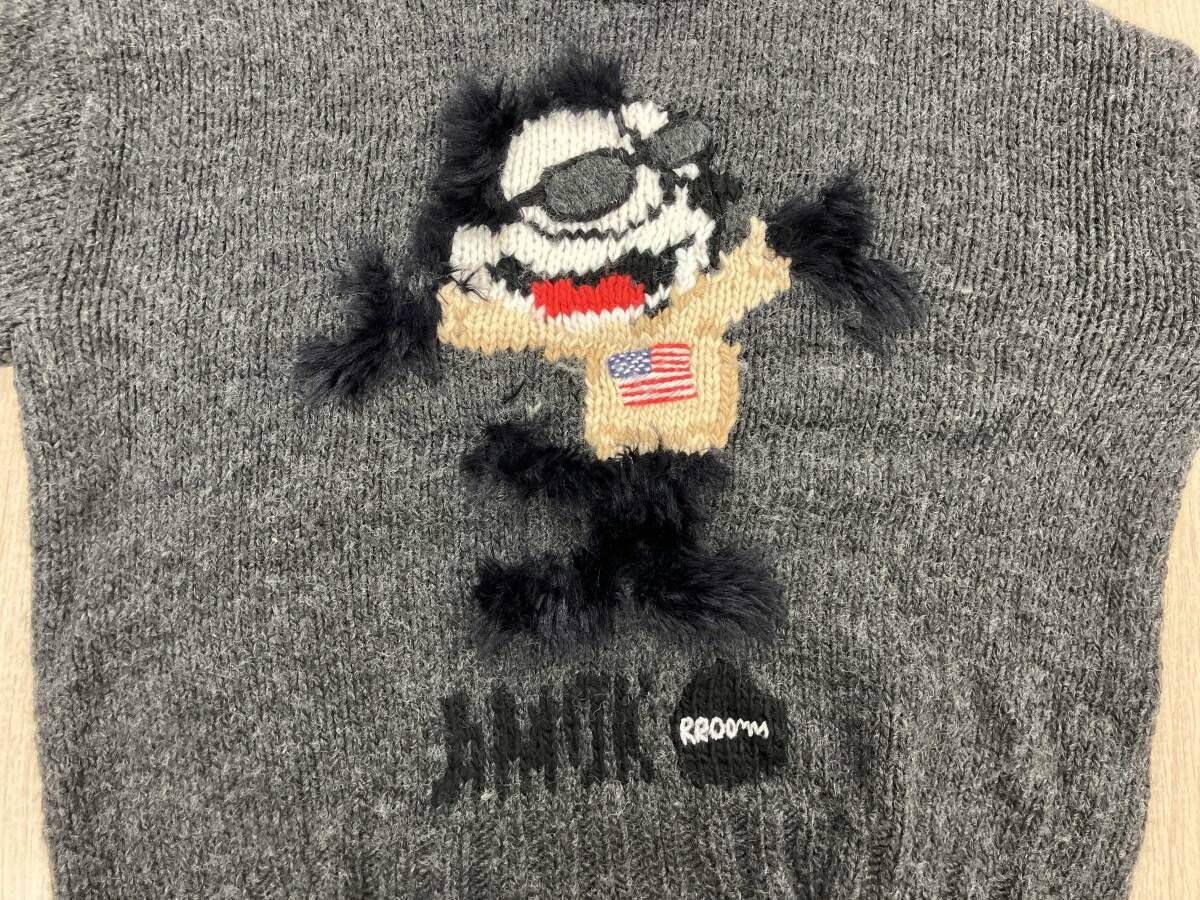 アモク ニット ルーム 別注 グレー S amok × rroomm アモク ルーム 別注 F KNIT 23FWRR01 グレー S サイズ