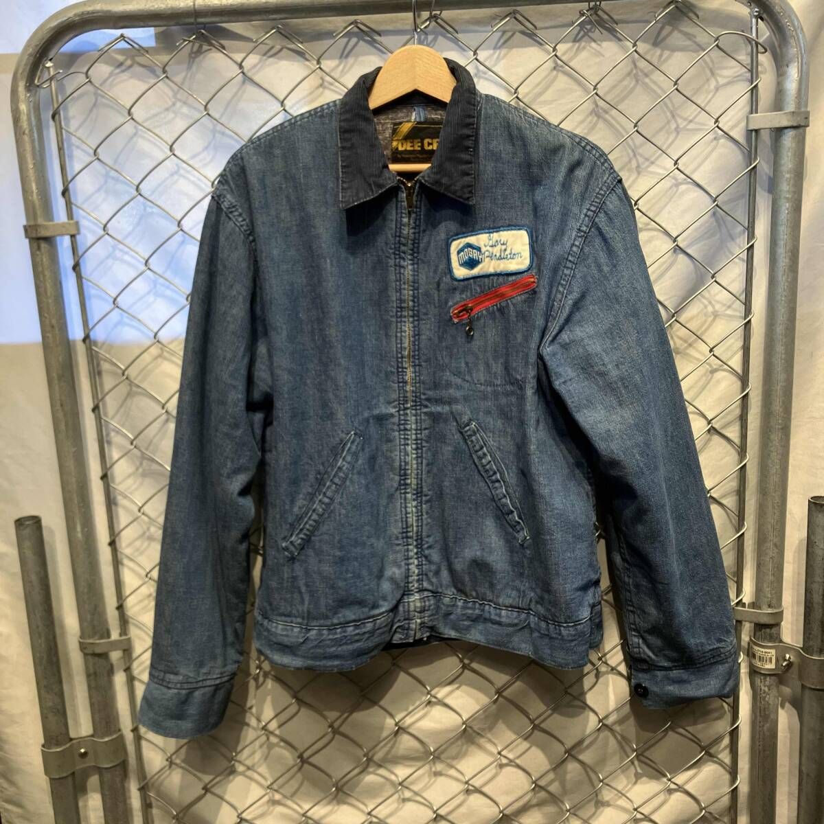 70sヴィンテージUSA製古着DEE CEEコール天裏ボアジャケット　サイズ44 70s DEE CEE USA製 裏ブランケット TOLONジップ size 42 ブルー - メルカリ