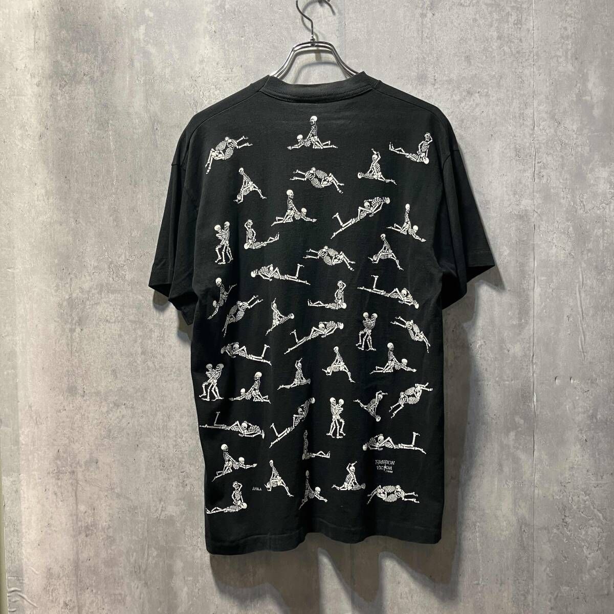 90s FASHION VICTIM 48手Tシャツ 半袖Tシャツ 骸骨 アメリカ製 USA製 