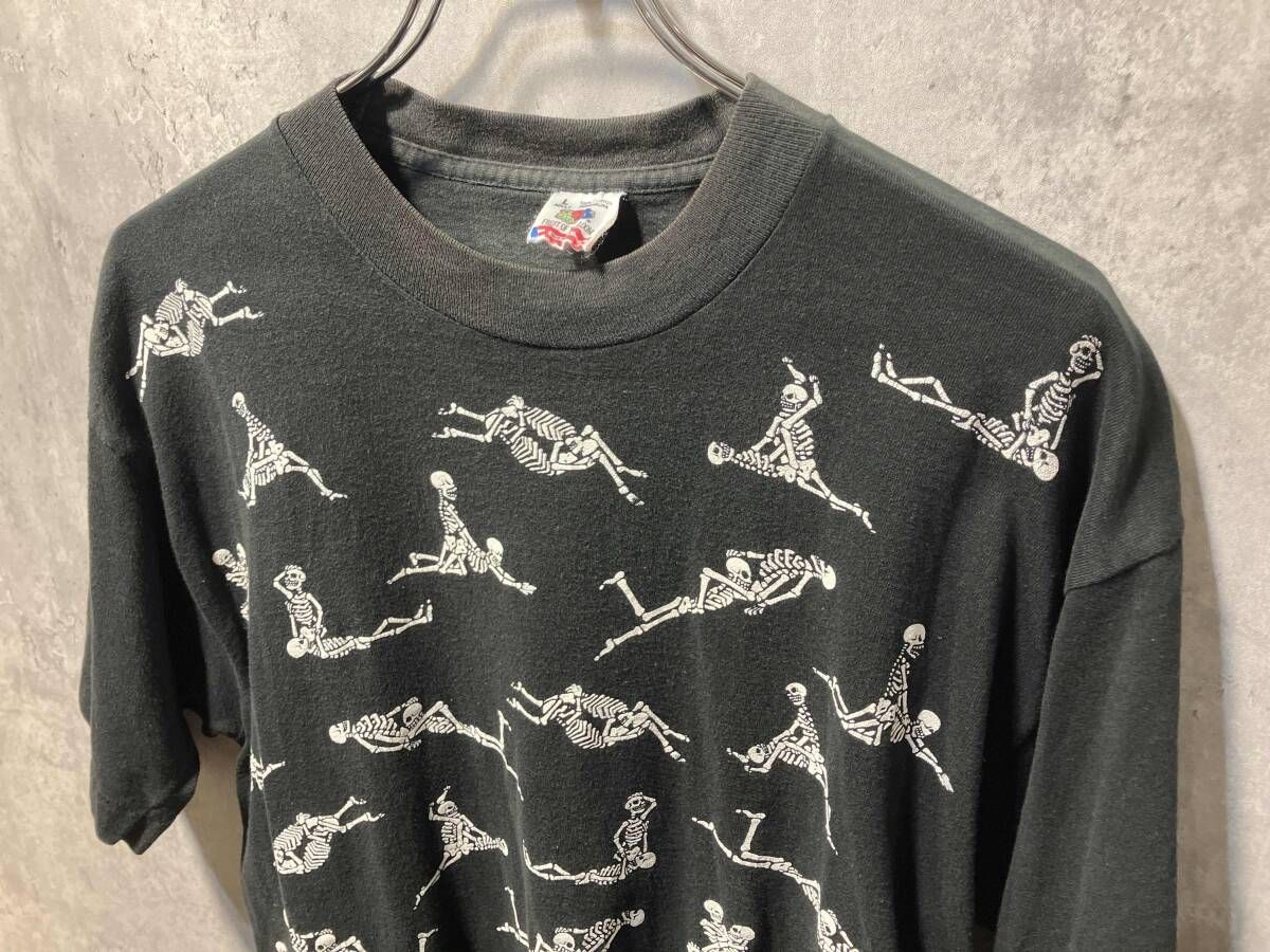 90s FASHION VICTIM 48手Tシャツ 半袖Tシャツ 骸骨 アメリカ製 USA製 