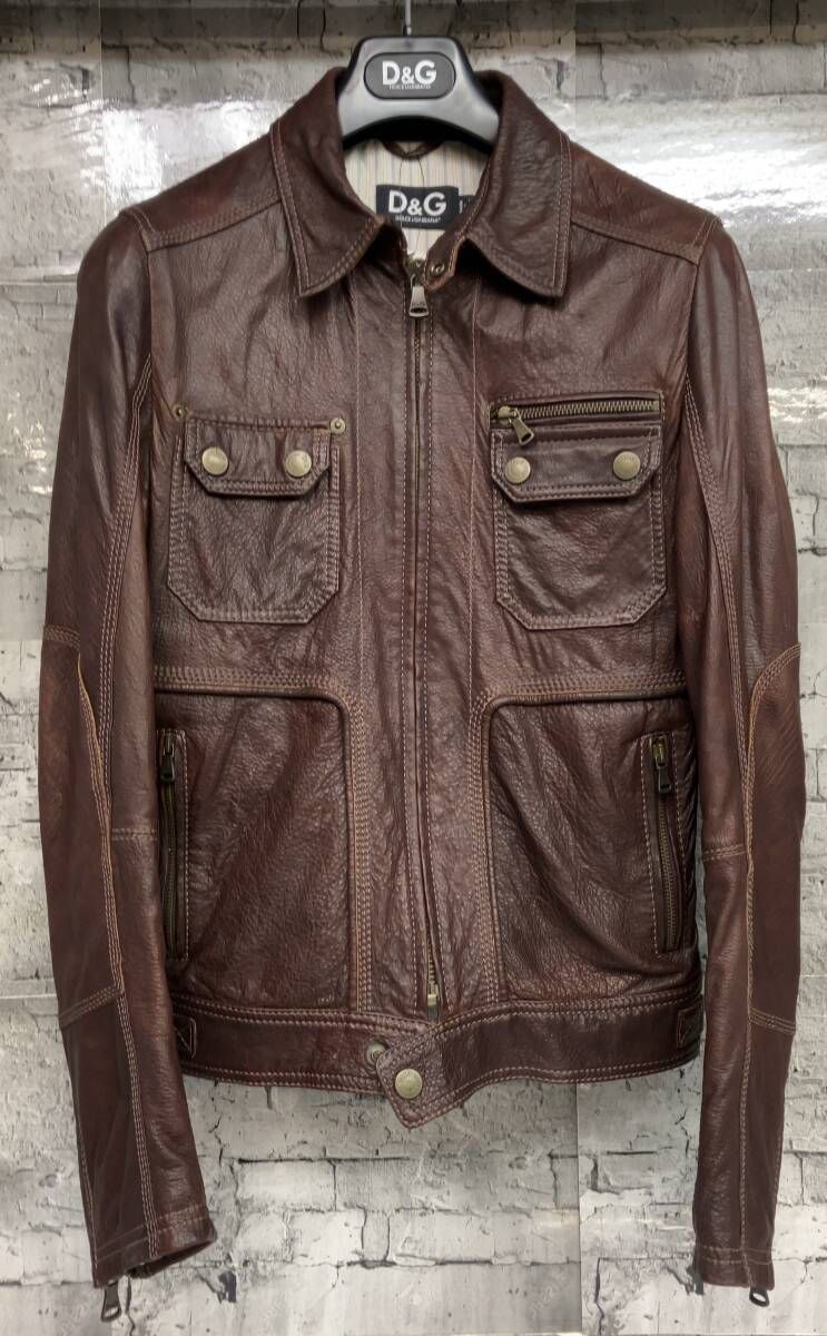 DOLCE&GABBANA ドルチェアンドガッバーナ レザージャケット ラムレザー