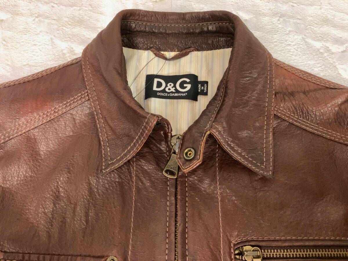 DOLCE&GABBANA ドルチェアンドガッバーナ レザージャケット ラムレザー 
