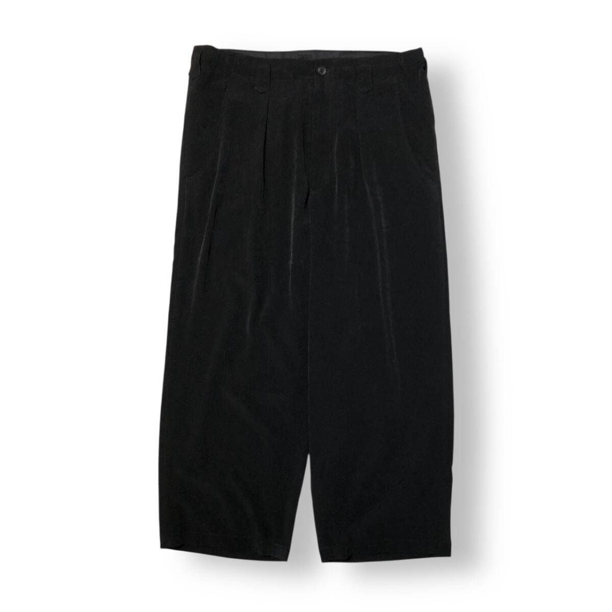 25 ss YOHJI POUR HOMME HP-P 22-500 long pants タキシード紐パンツ ブラック サイズ2 ヨウジヤマモト