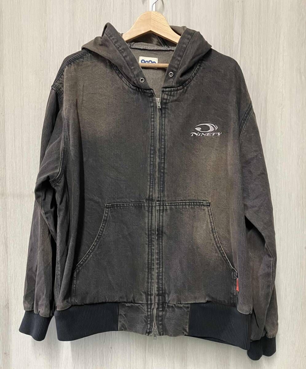 9090/ナインティナインティ/Heisei Logo Denim Zip Hoodie/パーカー