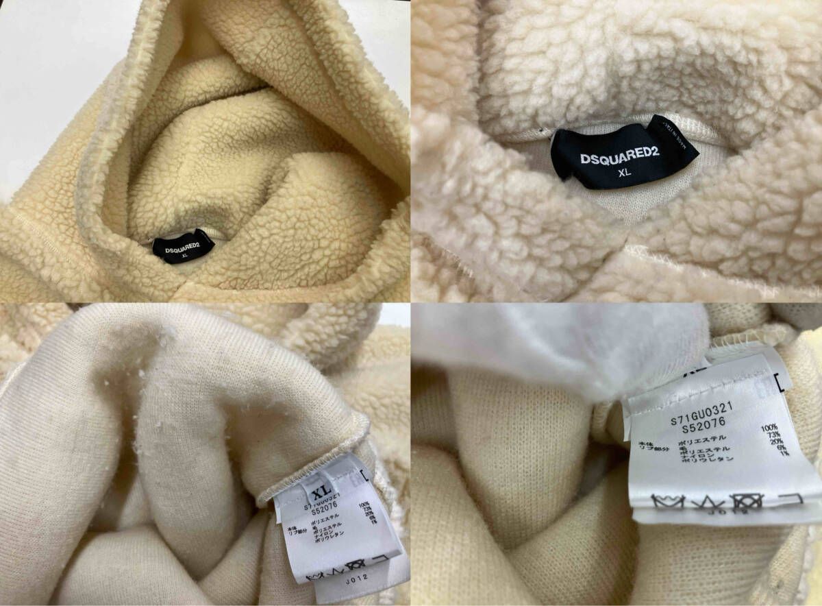 DSQUARED2 ディースクエアード 19AW FAUX SHEARLING プルオーバーボア