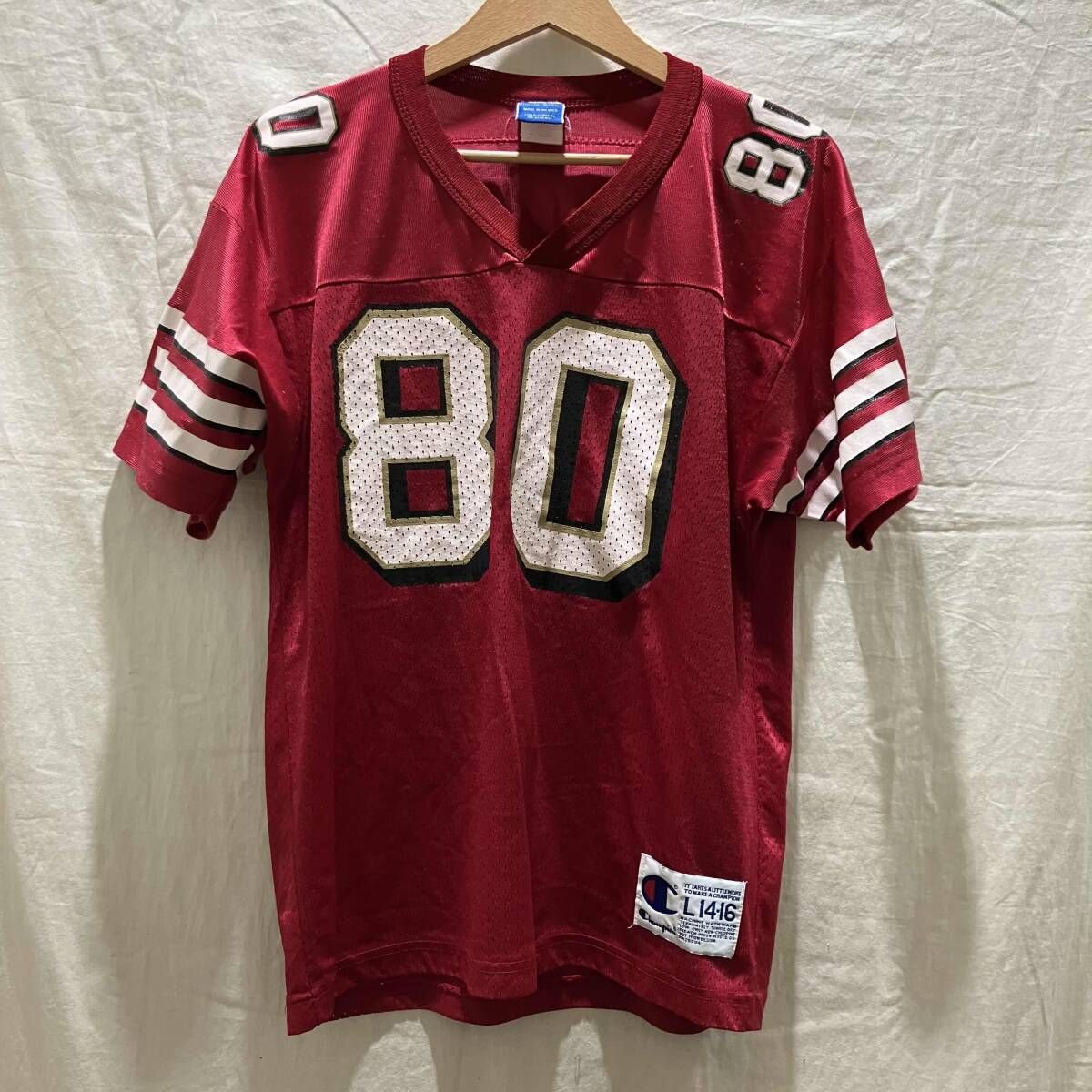 Champion チャンピオン ジェリーライスNFL 49ers フットボール レッド