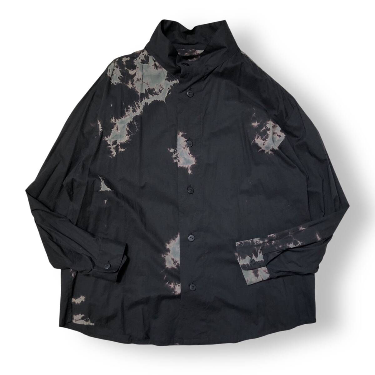 24AW IM MEN 長袖シャツ SPLASH SHIRT サイズ2 ブラック LA43FJ136