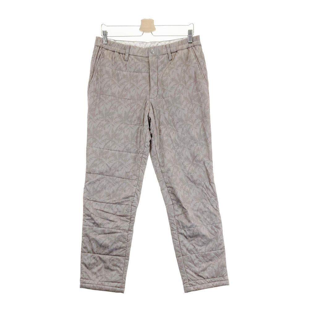 サイズ L TRAVIS MATHEW トラビスマシュー 中綿パンツ ヤシの木総柄 ベージュ系 ゴルフウェア メンズ ストスト