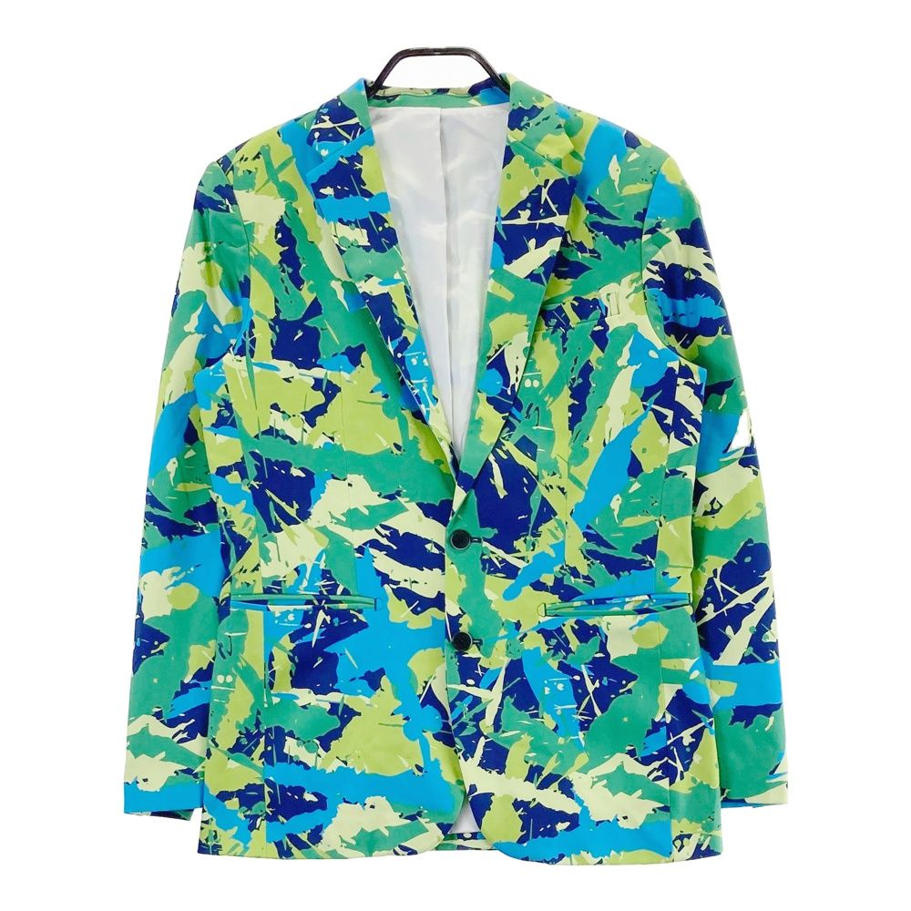 サイズ L LOUD MOUTH ラウドマウス テーラードジャケット グラウンドアンダーリペア柄 グリーン系 ゴルフウェア メンズ ストスト